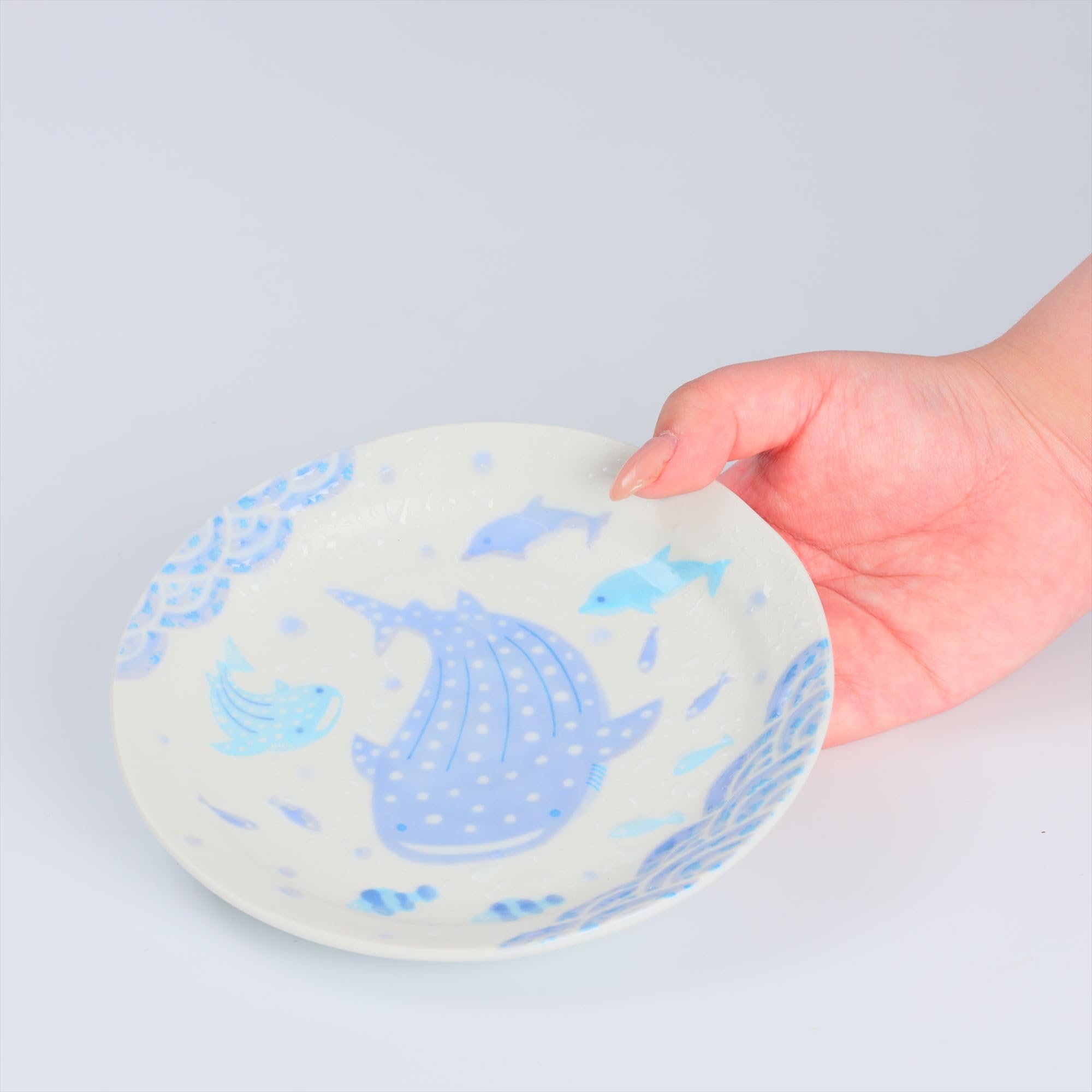 Amazon.com: Namima Jinbei Ceramic Dessert Plates Set of 4, Whale