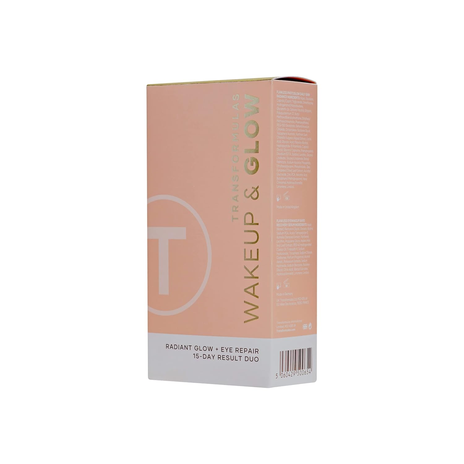 Transformulas Flawless PhotoGlow 50ml & Eye Wake Up Rapid Recovery 17.5ml 15 Day Result Set, Reduces Puffiness and Dark Circles, Daily Use