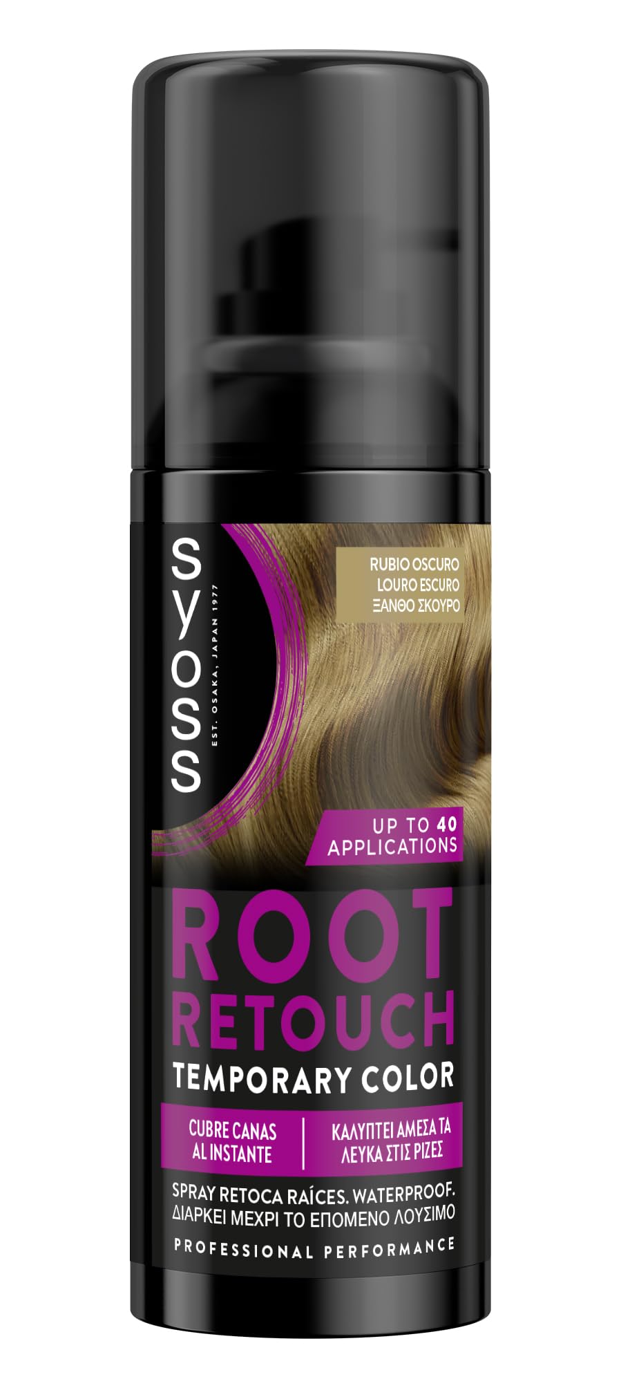 SYOSS Root Retouch Retoca Retoca tymczasowy kolor ciemnego blondu (1 x 120 ml), retuszer do włosów i włosów z natychmiastowym kryciem, tymczasowa koloryzacja włosów, zestaw 3 szt