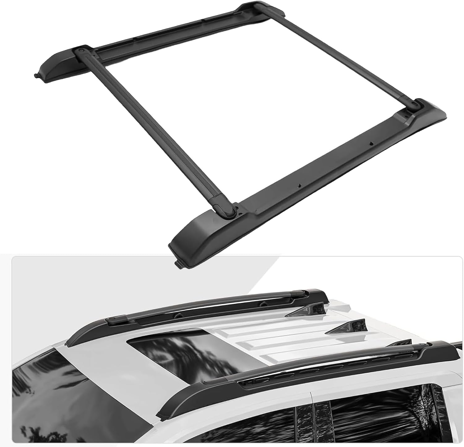 Roof Rack Cross Bars for 2026 2025 2024 Toyota Tacoma Double Cab - Aluminum Roof Rails Crossbar for Cargo Canoe Bike Kayak Snowboard