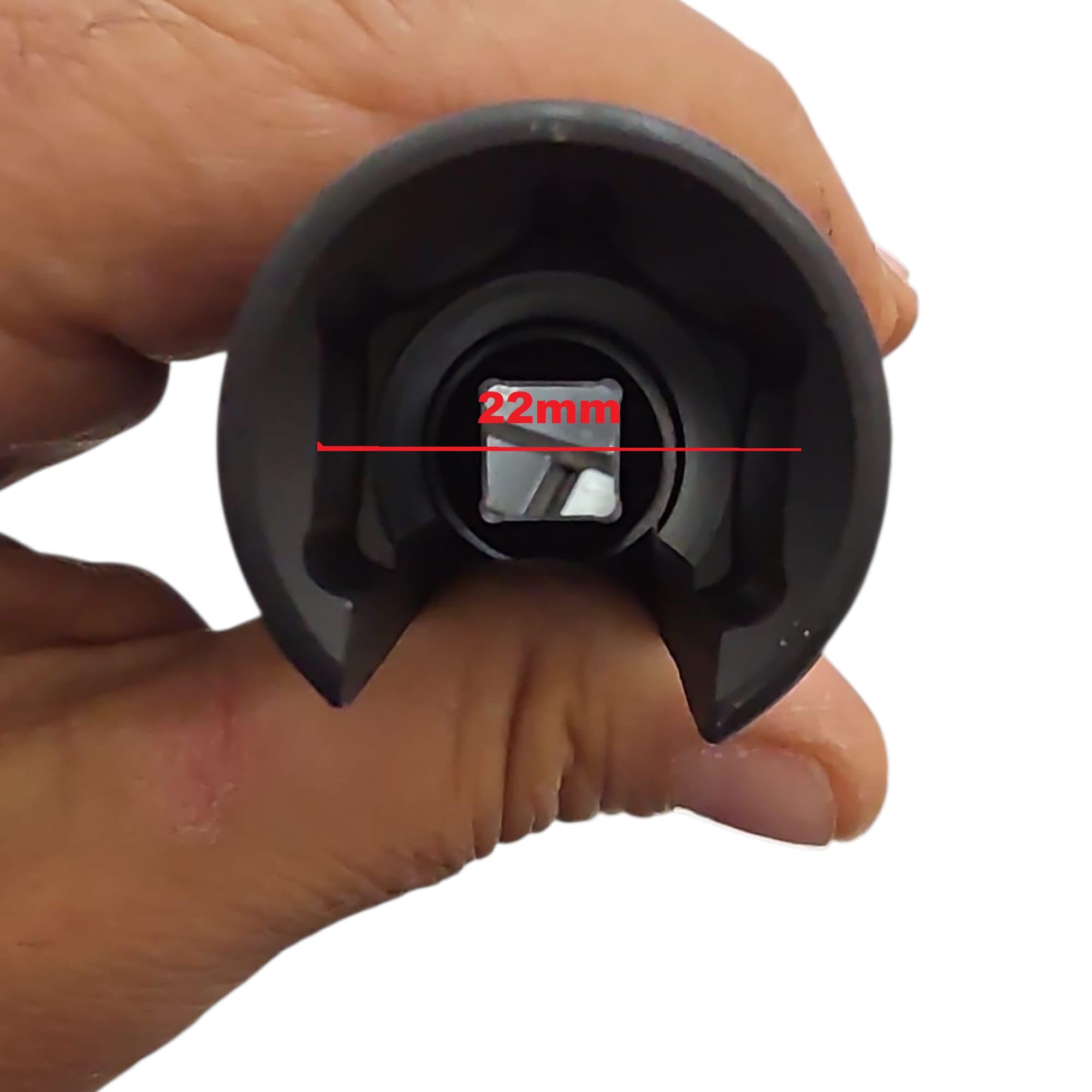 topolenashop Chiave a Bussola Esagonale 22mm 1/2” per Sonda Lambda Lunga – Utensile Professionale per Sensore Ossigeno Auto e Moto in Acciaio Cr-V – Strumento per Rimozione Sonda Codice 134422