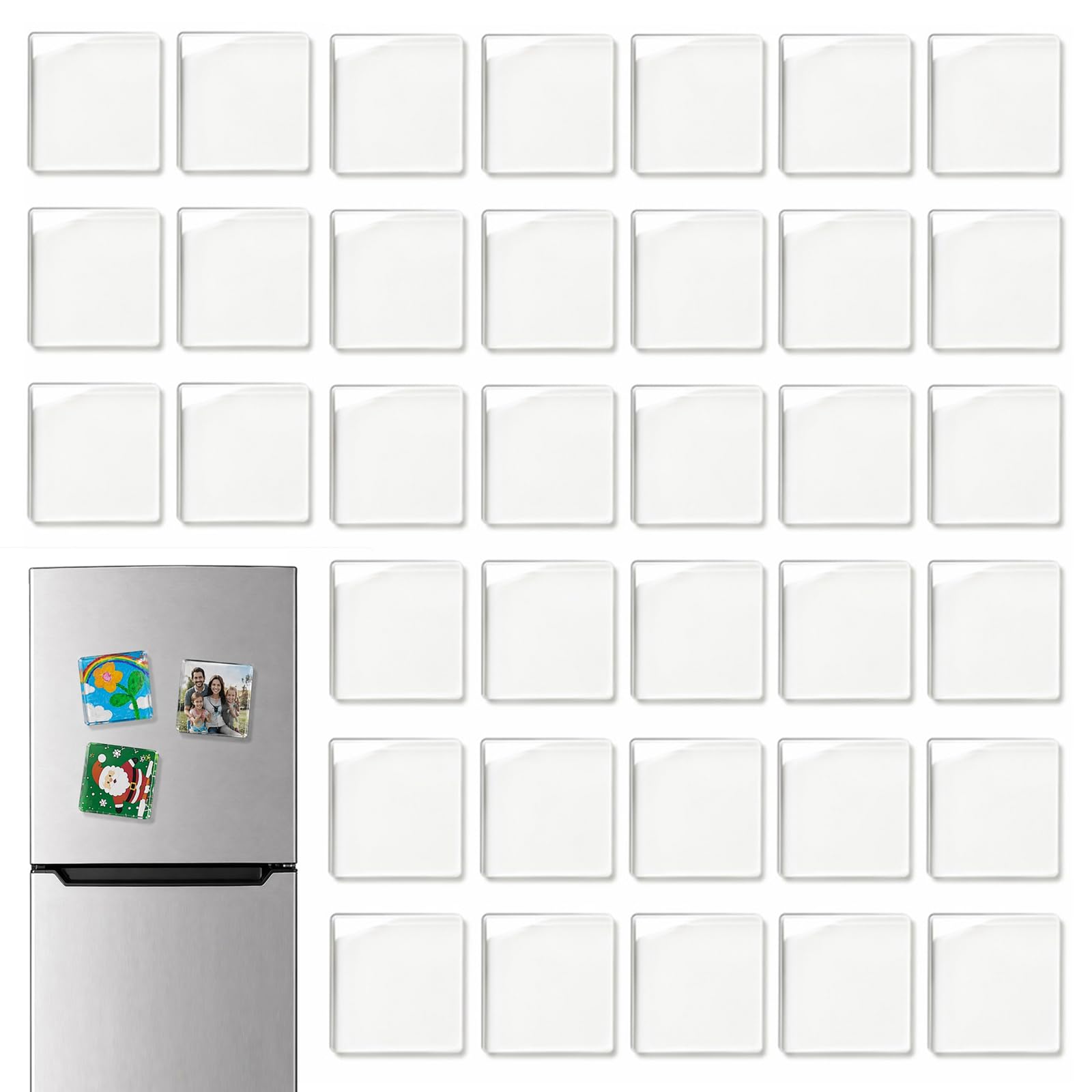 Generisches DIY-Kühlschrankmagnet-Set aus Acryl, 50 Stück, transparente