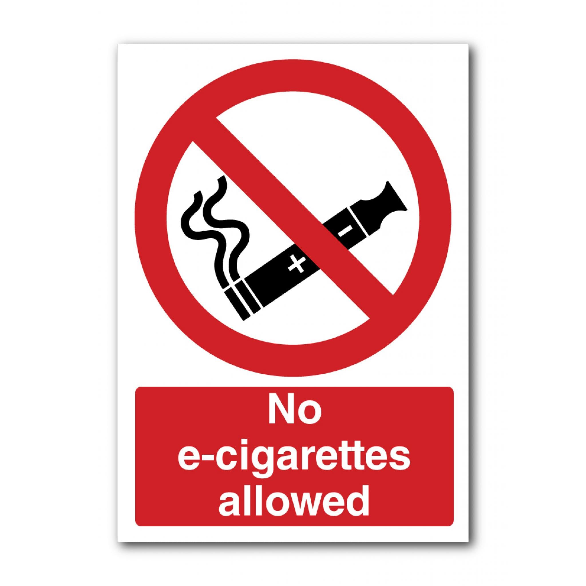 No E-Cigarettes Allowed Sign, 12x8 Metal Tin Sign, fire safety prohibition sign for workplaces, shops and all kinds of public spaces.