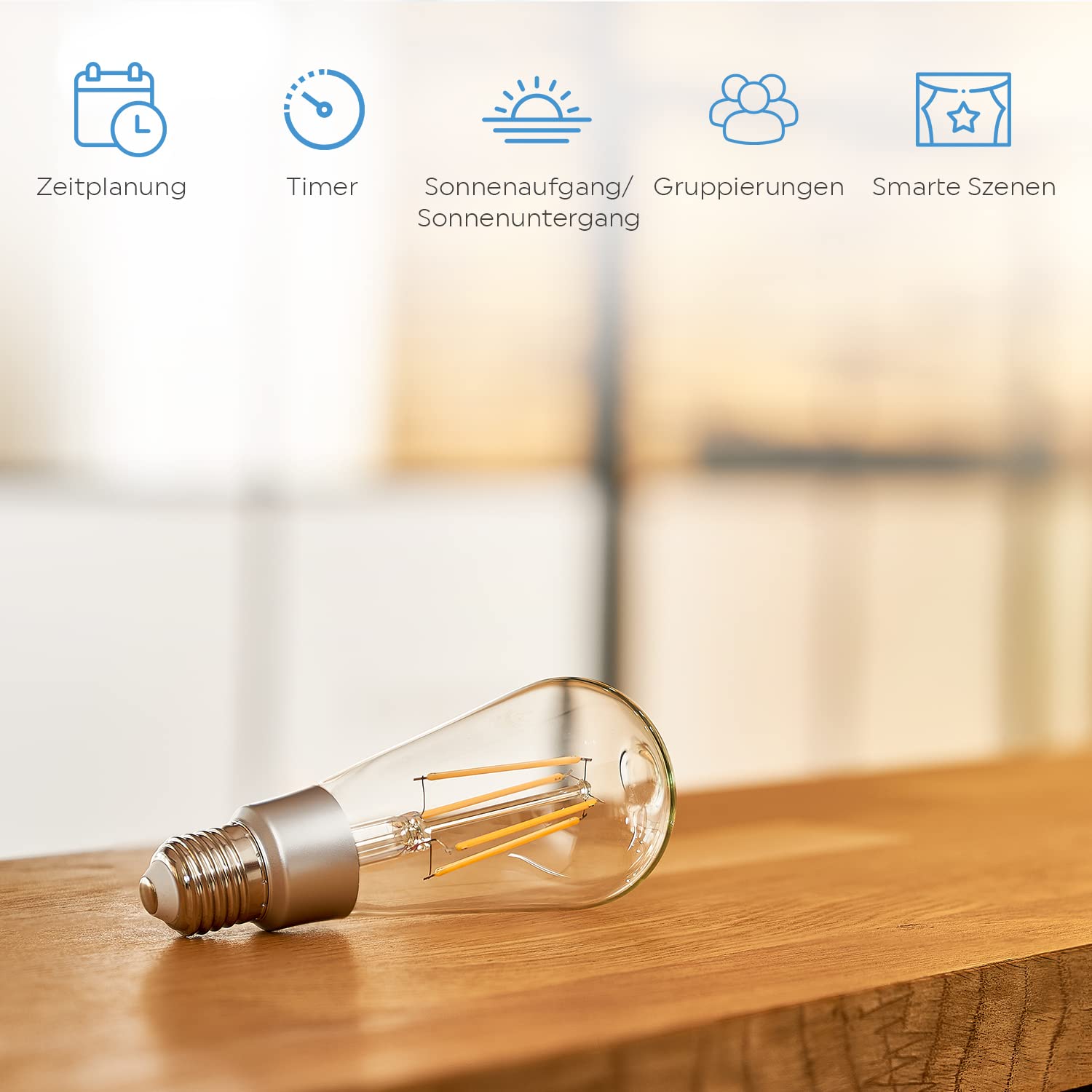 Shelly Vintage ST64 – Bombilla Inteligente Wi-Fi 7 W (230 V), Luz Incandescente Blanco Cálido 2700 K, E27, 750 lm, Clase de Eficiencia F, Control inalámbrico App (Paquete de 2)