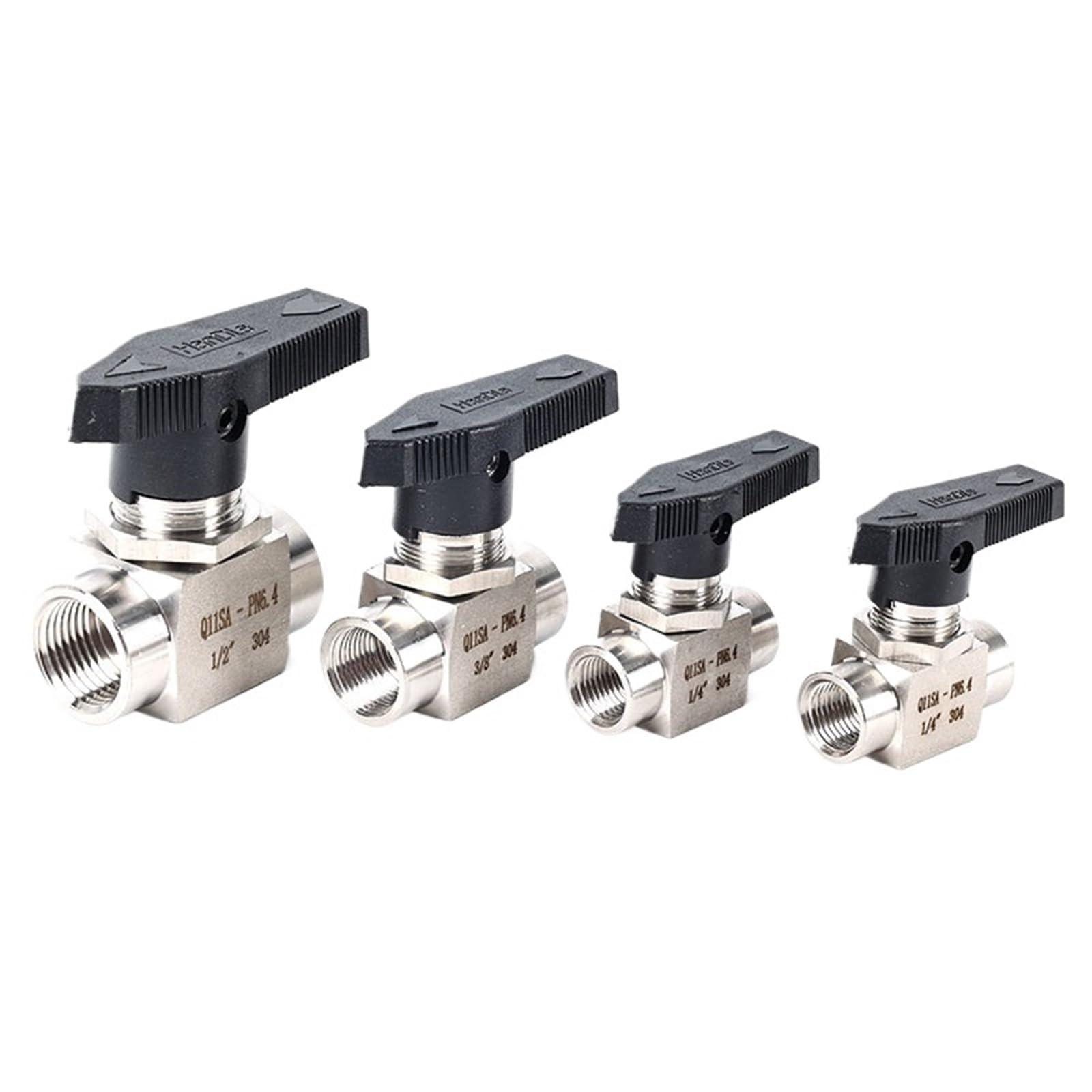 1 x 1/8" 1/4" 3/8" 1/2" 3/4" (1/8") 3-drożny zawór kulowy ze stali nierdzewnej