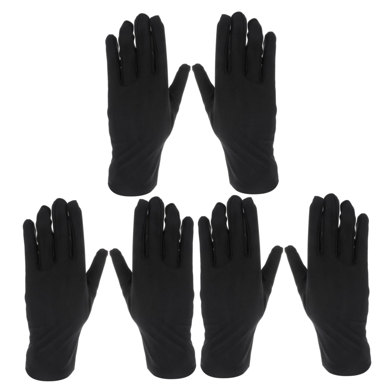 Mikinona 3 Pairs Men's Gloves Black Fabric Stretchy Gloves High Dexterity for Jewelry Inspection Moisturizing Gloves
