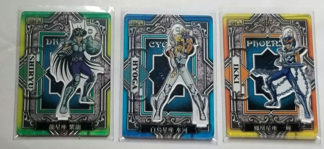 Amazon.co.jp: 聖闘士星矢 紫龍 氷河 一輝 アクリルdeカード Limited  