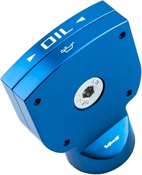 VMS Racing BLUE Engine Oil DIPSTICK Handle COVER in Billet Aluminum Compatible with Chevy Chevrolet Camaro Corvette Cadillac CTS-V LT4 6.2L V8 Engines
