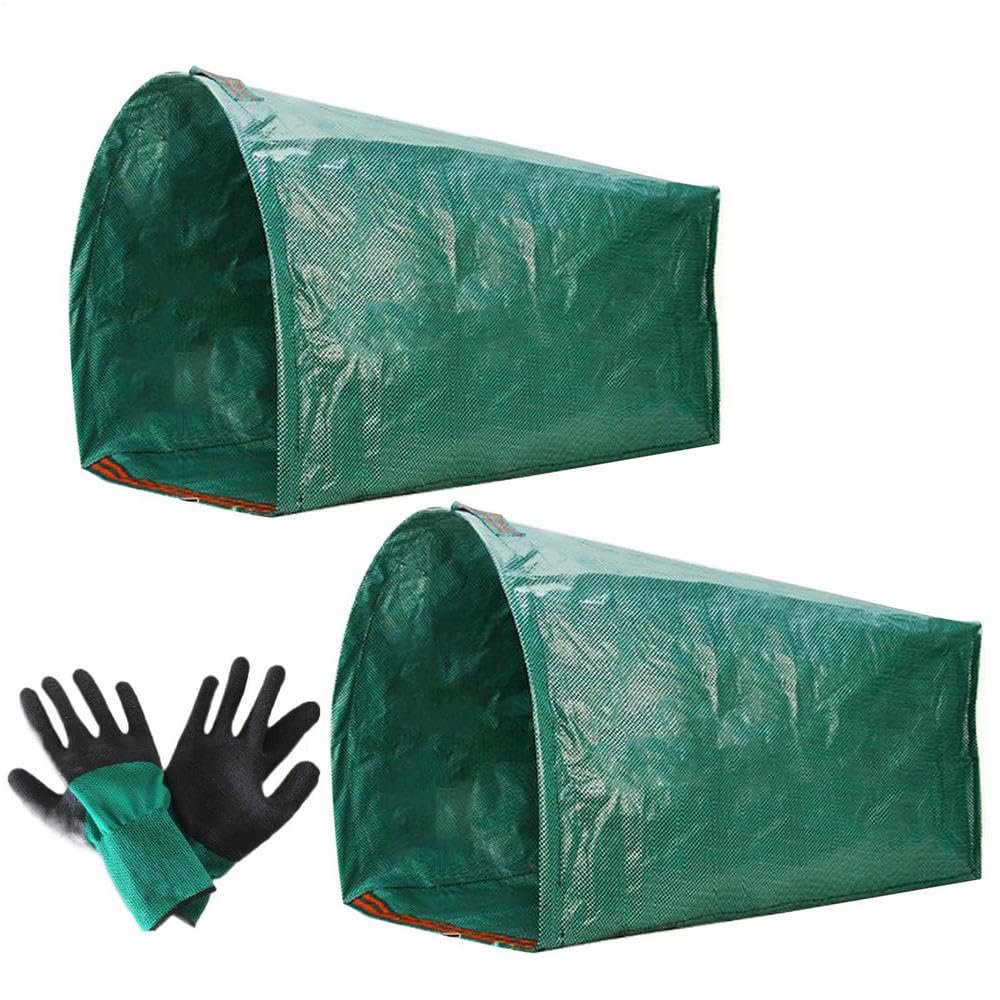 2 bolsas for recoger malezas de jardín, hojas y flores para Recoger Plantas, Residuos y Hojas(270L)