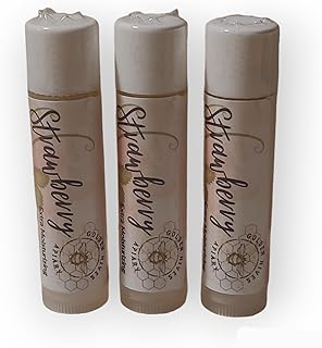 Strawberry Moisturizing Lip Balm With Raw Bee...