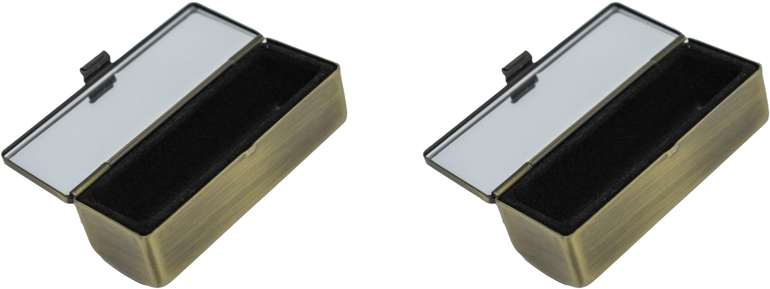 Stephanie Imports Set of 2 Vintage Rectangular Lipstick Cases with Mirror