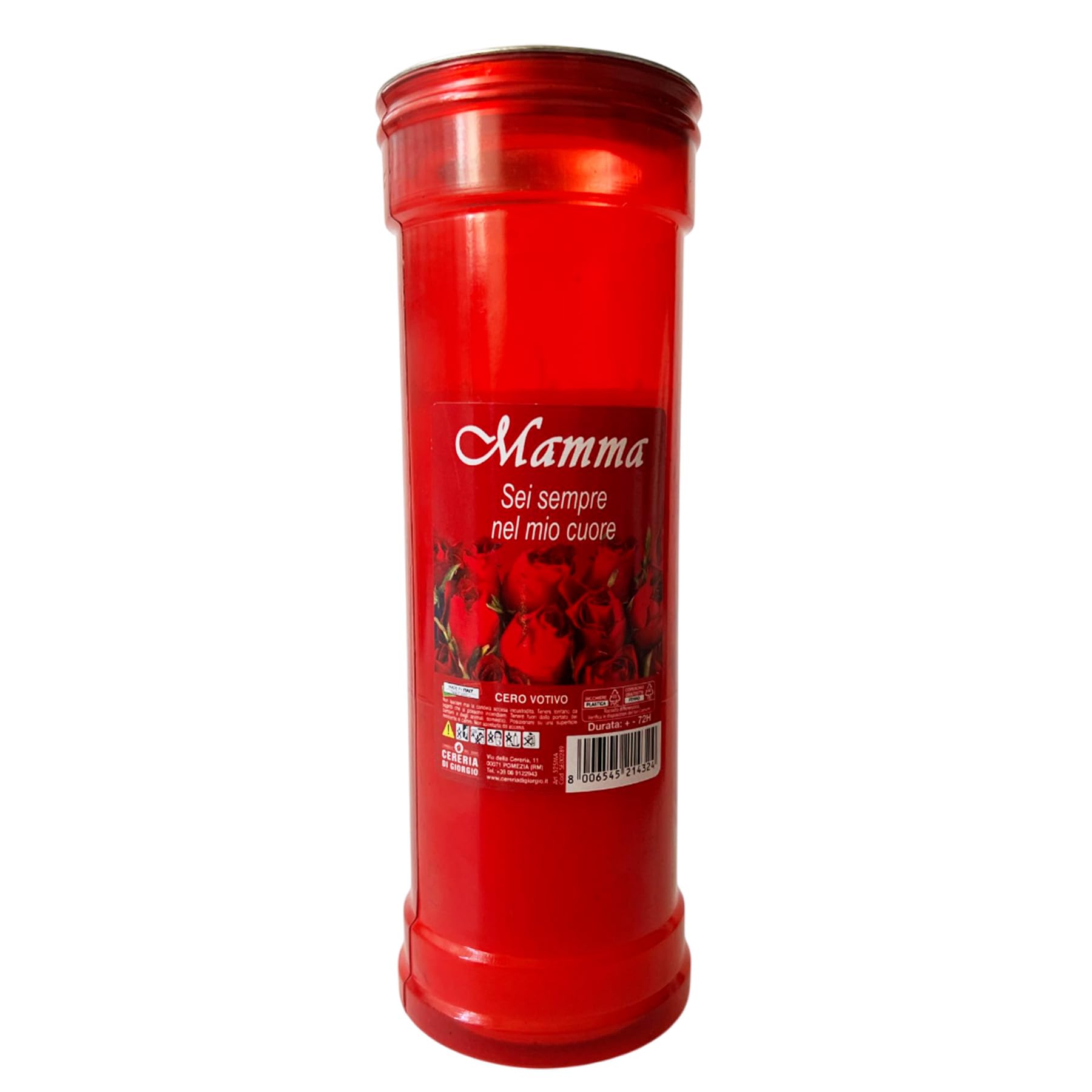 P50 Red Votive Candle with for Mom Verse - 55 Hours