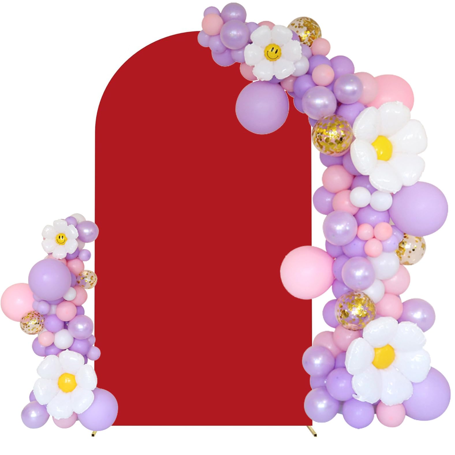 Maiangel 7.2FT Wedding Arch Cover Spandex Fitted Stretchy Arch Stand Covers,2-Sided Round Top Chiara Backdrop Cover for Party Birthday Ceremony