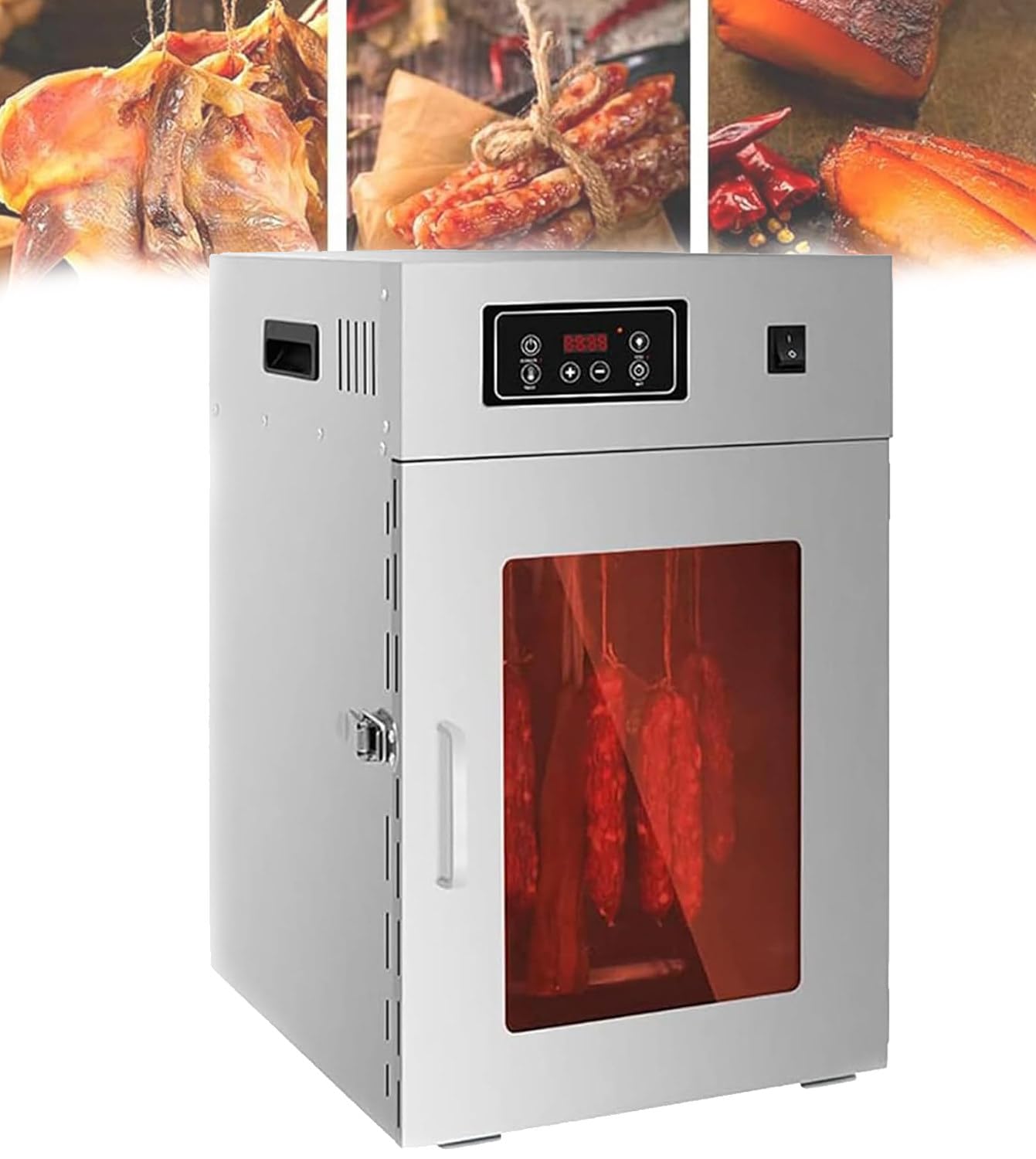 LYDZUSDP Rotary Meat Dryer,15kg Commercial Food Dryer,LED Control Panel Stainless Steel Rotary Sausage Bacon Chicken Duck Fish Beef Dryer