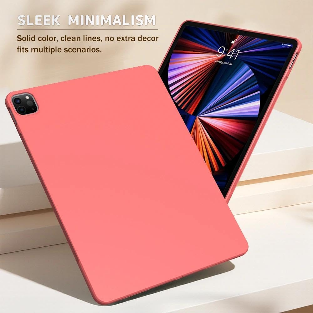 Red Case for iPad Pro 12.9-Inch 6th Gen/5th Gen/4th Gen/3rd Gen 2022/2021/2020/2018, Ultra Slim, Soft, Flexible TPU Skin Bumper Back Cover - Image 2