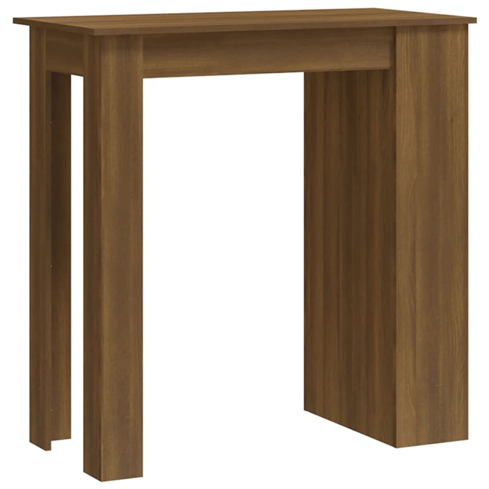 Homgoday Stolik barowy z półkami Brązowy dąb 102 x 50 x 103,5 cm, stół zewnętrzny, stół kuchenny stół zewnętrzny
