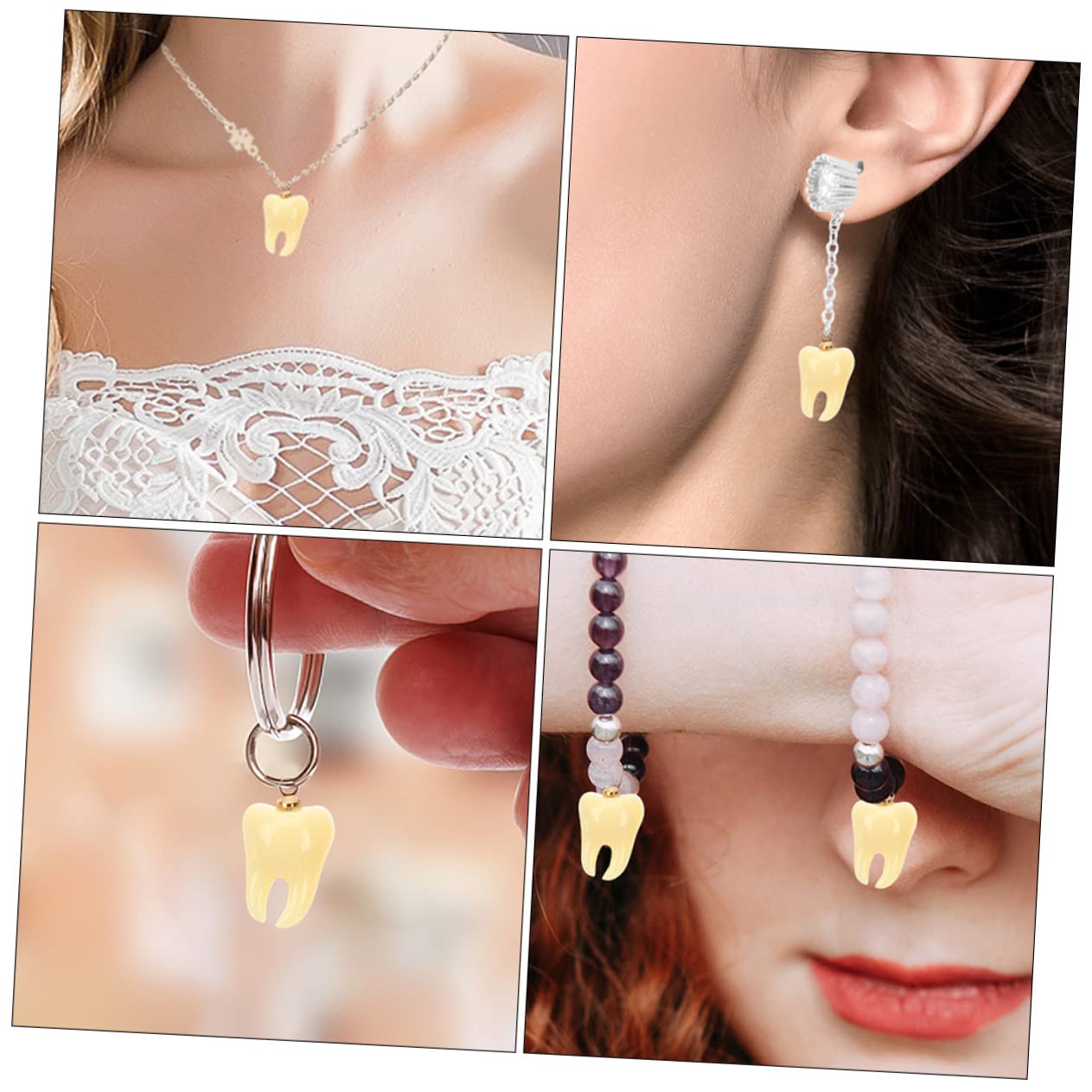 STOBOK 50pezzi Ciondoli Decorativi Forma Di Per Creazioni Fai Te Charm Per Collane Bracciali e Orecchini Accessori Divertenti Per Gioielli