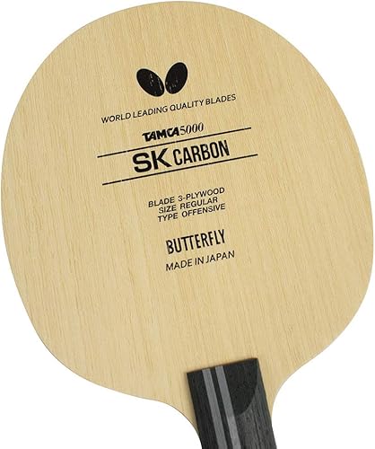 Miniatura 2 de Butterfly SK Carbon - Cuchilla de tenis de mesa TAMCA 5000 - Hoja de fibra de carbono - Cuchilla de tenis de mesa profesional Butterfly - Disponible