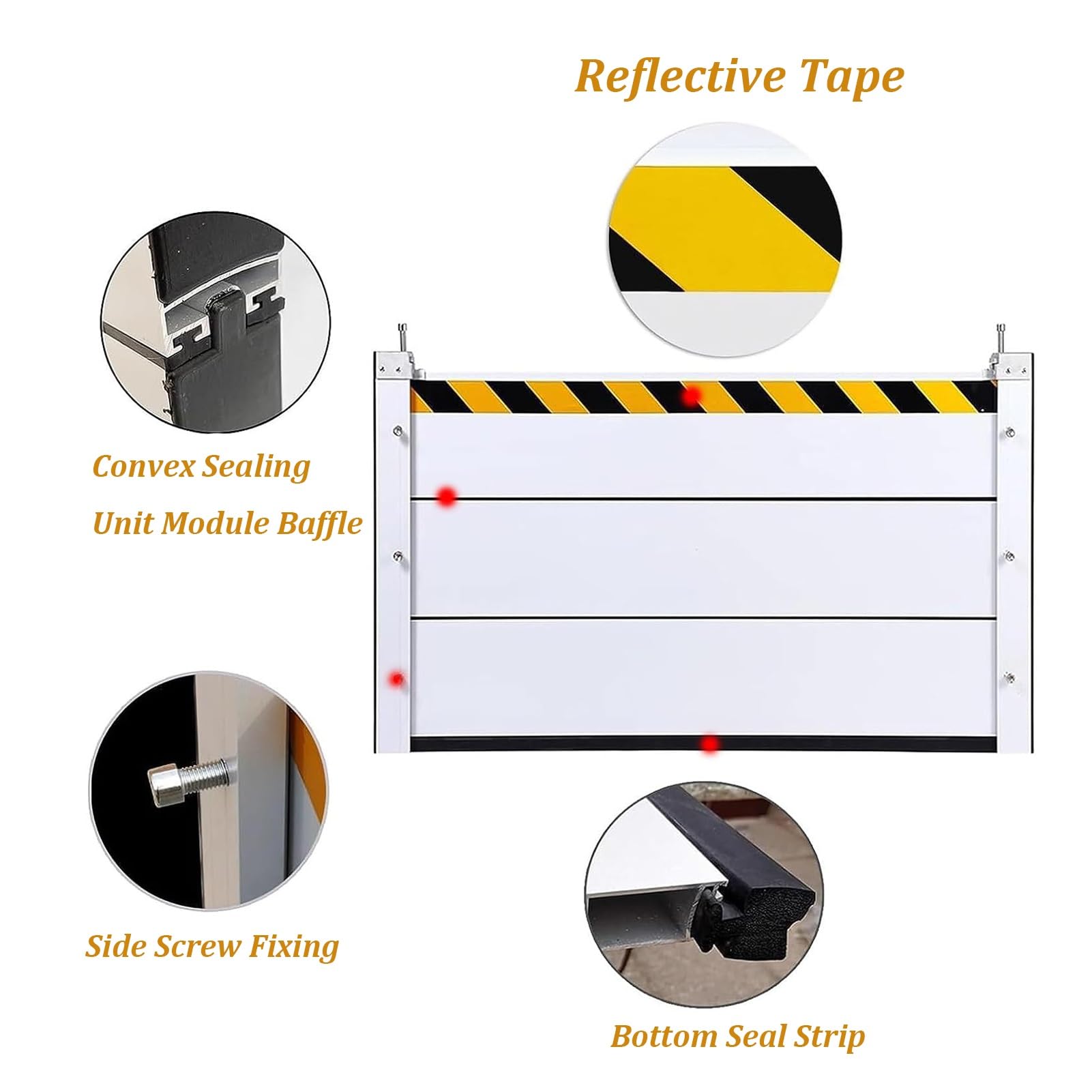 Kit Soglia Antiallagamento For Porta Del Garage, Diga Temporanea Barriera Antiallagamento For Porte E Finestre Di Casa, Sistema Di Protezione Antipioggia Rimovibile Riutilizzabile For Seminterrato/gar