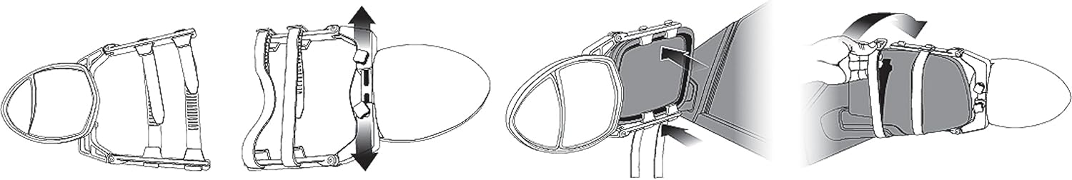 Camco 25653 Universal Clamp-On Towing Mirror (Dual View) : Automotive