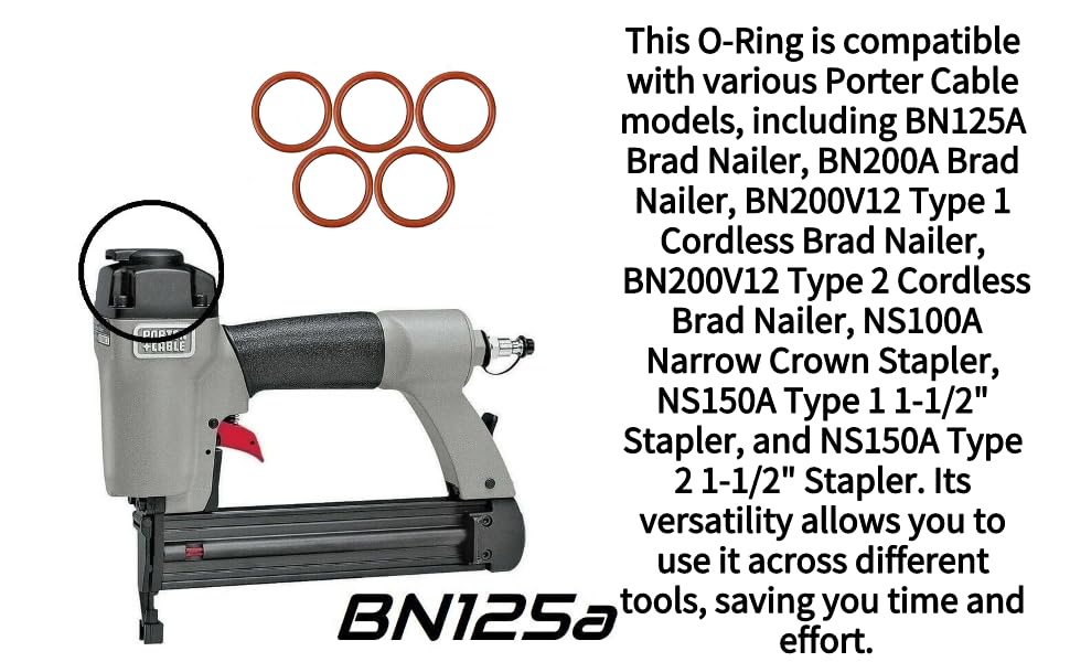 Miniatura 4 de ZFLXH pieza de junta tórica de repuesto para cable Porter Ns100A, Ns150, Bn125A Bn200A