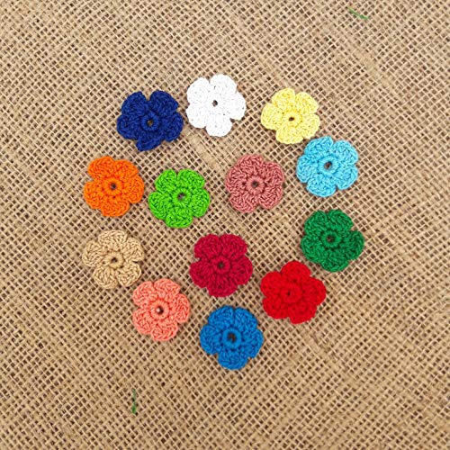 Prapti handicrafts Crochet Flower Appliques for DIY Craft/Jewelry Making