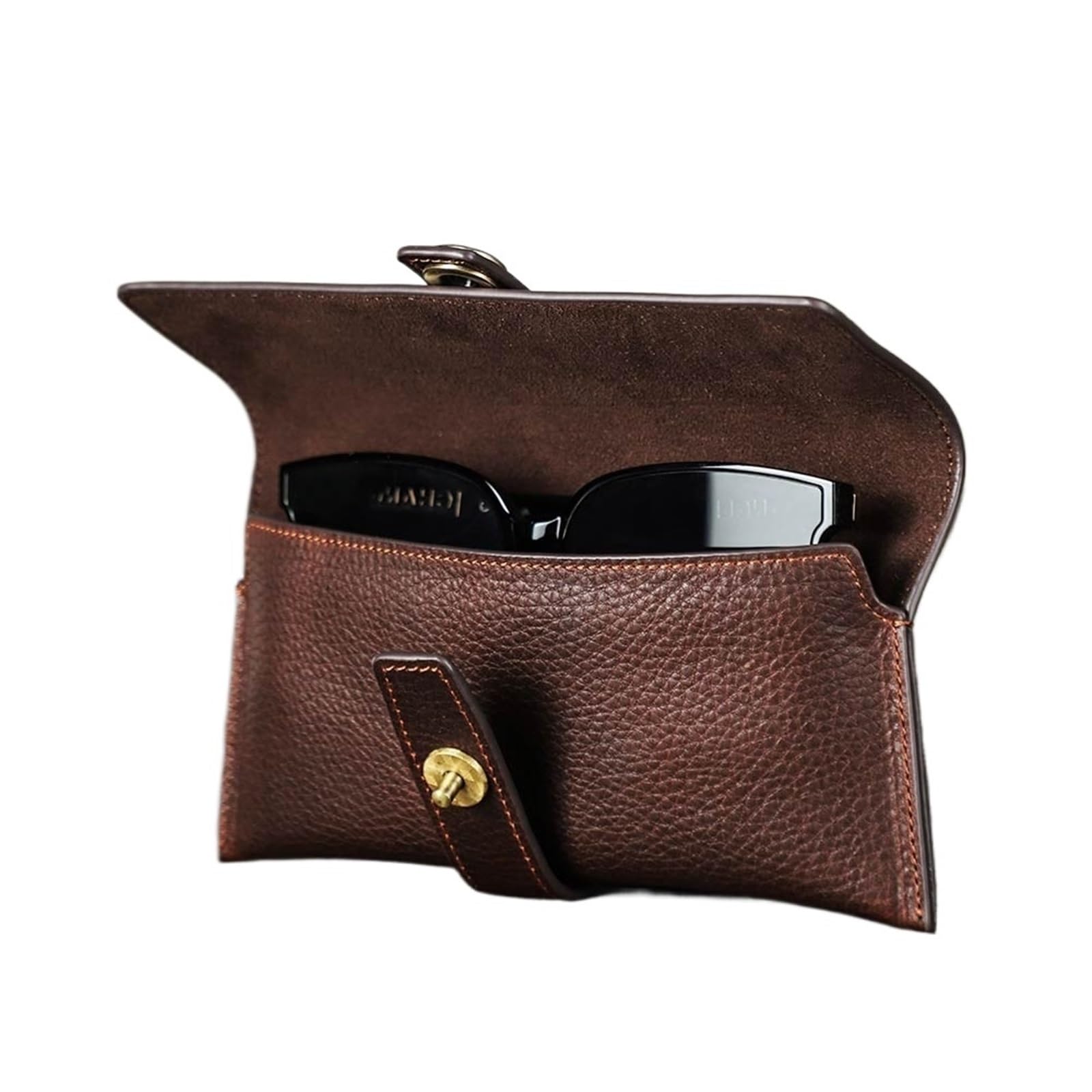 1Pcs Handmade Retro Echte Gläser Abdeckung Fall Lagerung Tasche Sonnenbrille Schutz Box Brillen Halter Männer Frauen Für Sonnenbrille