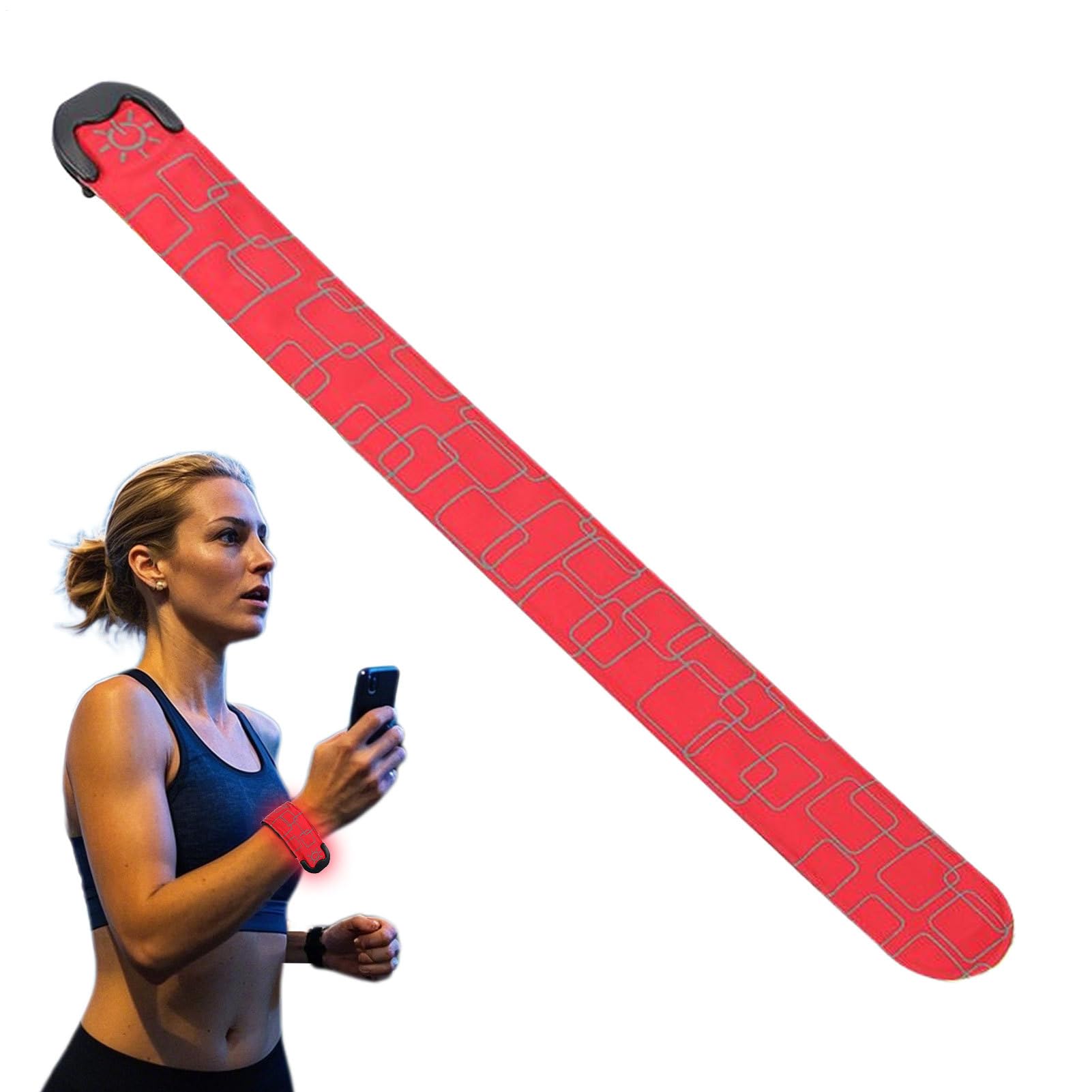 Led Slap Armband - Slap Bracets for Adults - Rechargeable Armband High-Visibility Straps Belt Wristband Walking Accessories for Night Running Dog Walking Outdoor Hiking Camping