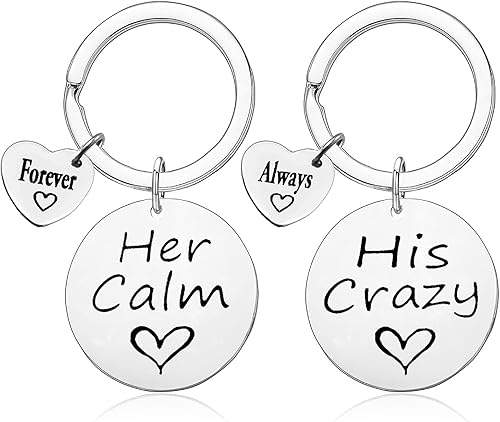 Juego de llavero divertido para pareja para novio, novia, aniversario, regalo para marido, esposa, para él y para ella regalos de boda para