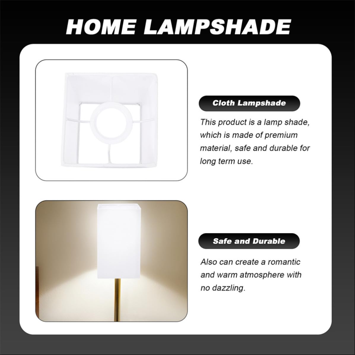 Healeved Pantallas Pack de 2 Piezas E27 de Lámpara de Tejido y Hierro Accesorio Moderno que Protege y Mantiene la Luz Limpia para Lámparas de Escritorio y Pared