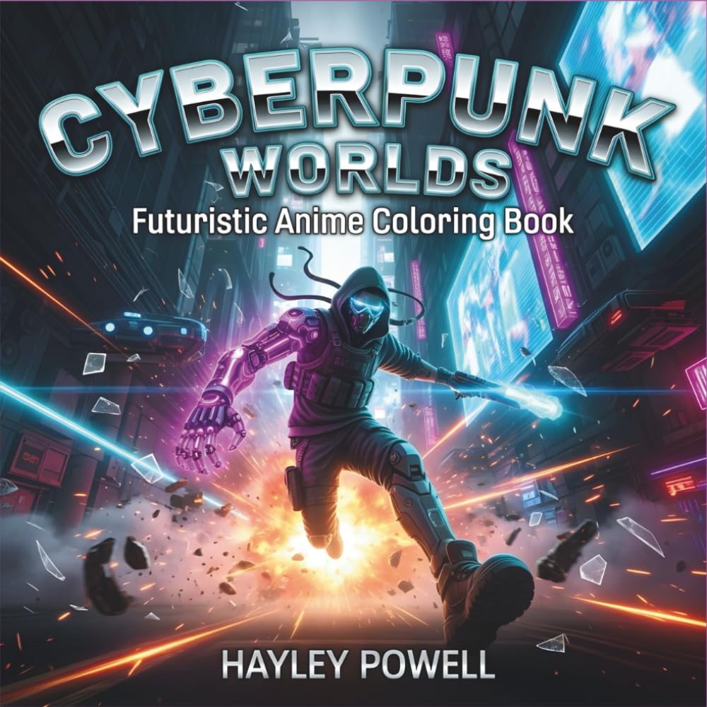 Cyberpunk Worlds: Futuristic Anime Coloring Book - 40 Intricate Android Girls & Mechanical Heroines - Detailed Sci-Fi Art for Adults Seeking Unique Character-Driven Designs