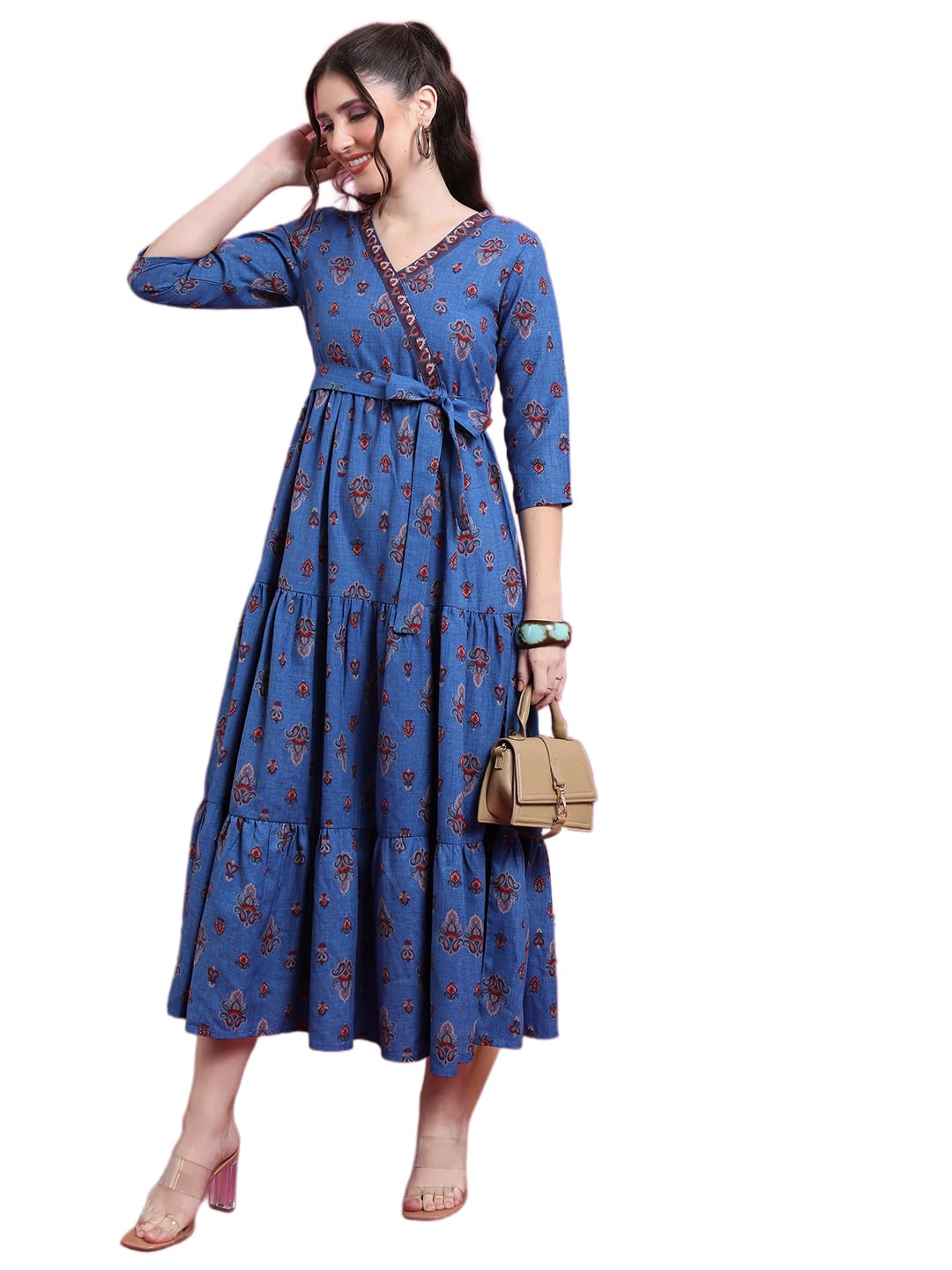 vishudh Women's Polyester VNa1002459 Midi Dress-picture-8
