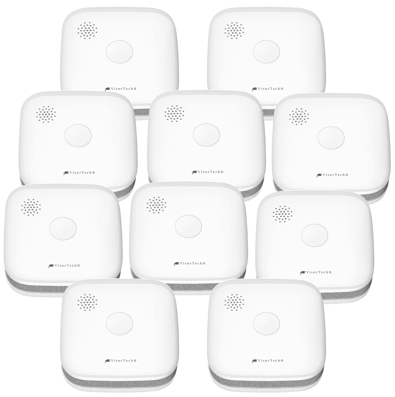 10 détecteurs de fumée interconnectables RWM-470.f [VisorTech]