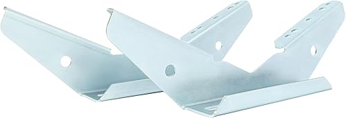 Miniatura 6 de KUAFU 2 piezas de soporte de ala de remolque de ajuste universal para litera, soporte de ala de pontón, soporte de ala en V, acero plateado