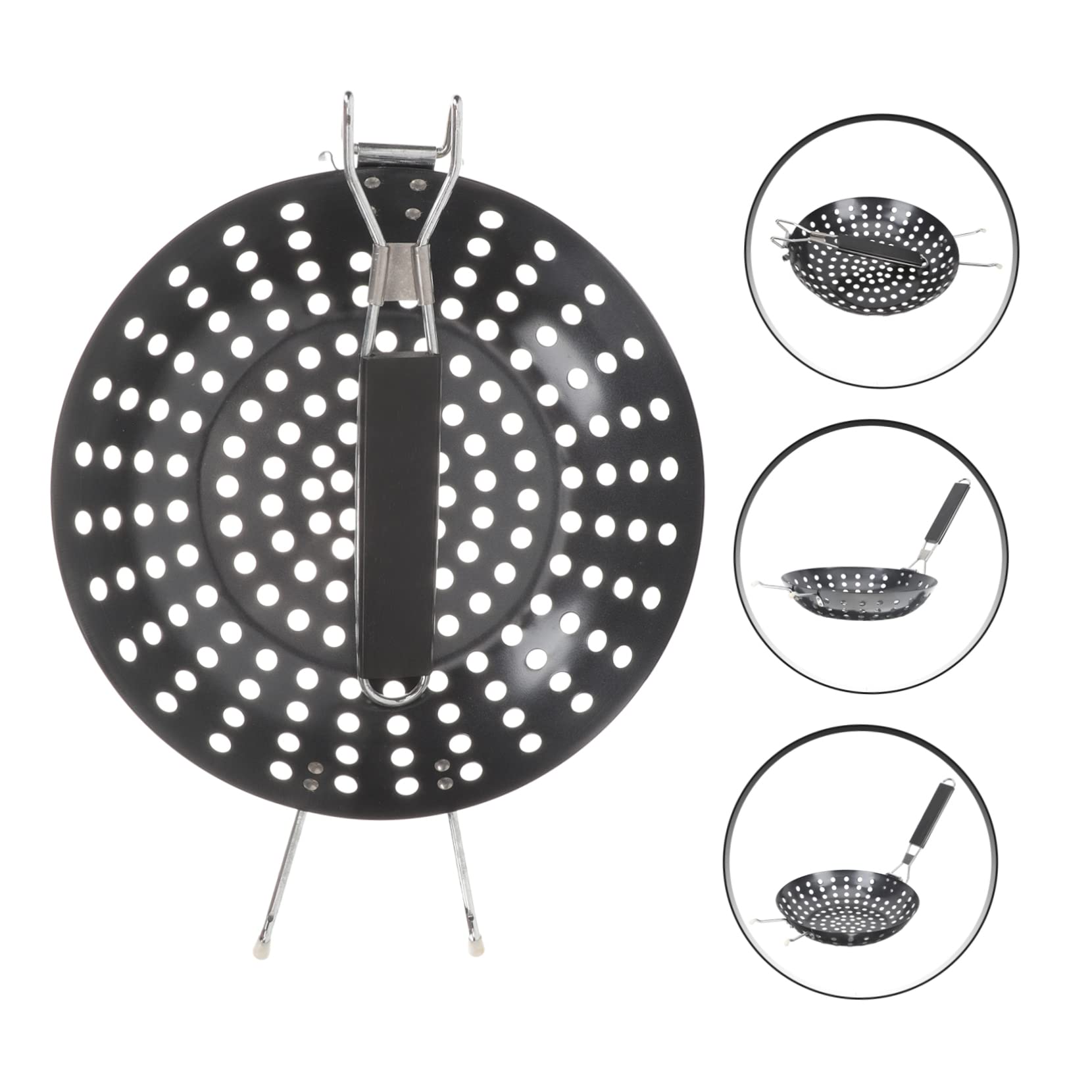 BESPORTBLE Nonstick Grill Plate Holes Bbq Pan Metal Grill Supply for Steak Chicken Fish Vegetables