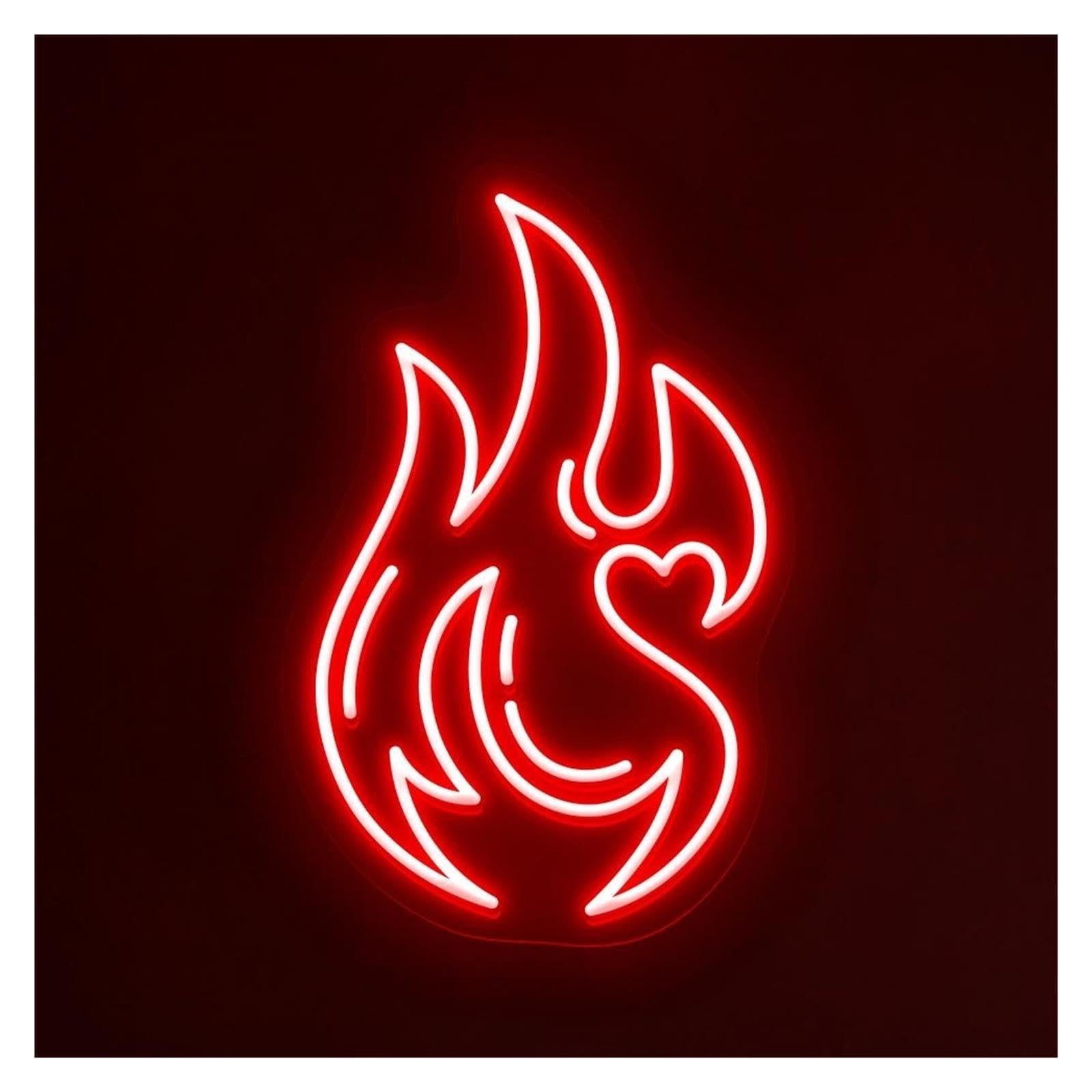 Decoración Lámparas Letrero De Neón De Fuego