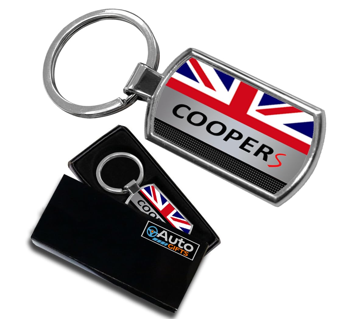 Cargifts COOPER S CAR KEYRING KEYCHAIN FOB METAL WITH GIFT BOX