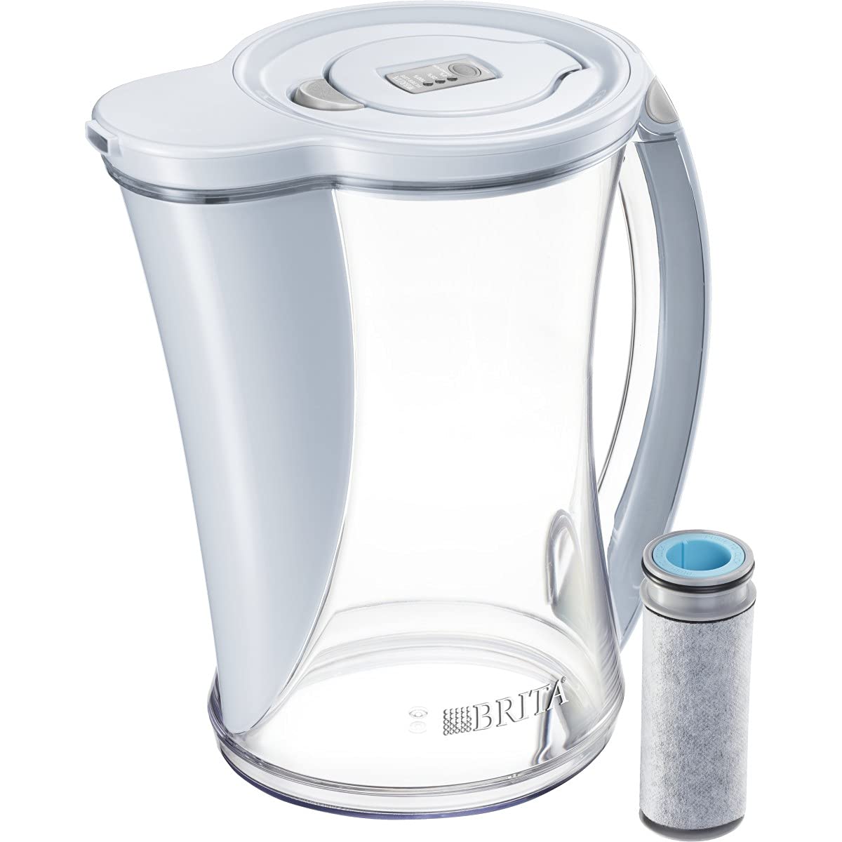Brita Stream Cascade Water Filter Pitcher, Ice, Large 12 Cup, 1 Count: Home & Kitchen