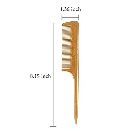 Louise Maelys 2pcs Wooden Wide Tooth Hair Comb Sandalwood Tail Combs for Curly Thick Hair Styling