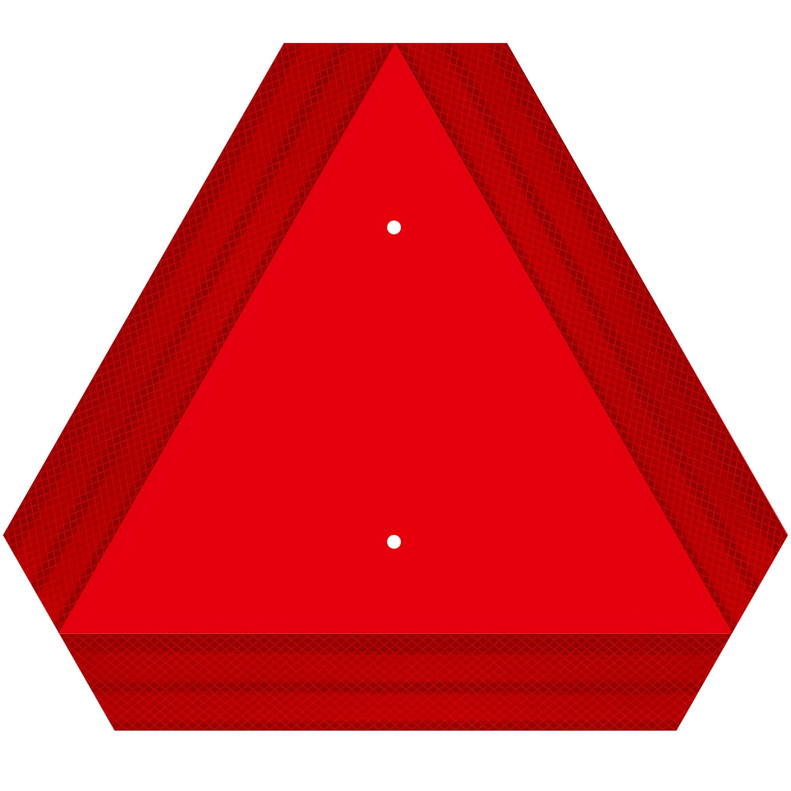 Slow Moving Vehicle Triangle Sign, Rust Free Aluminum, 14"X16", 40-mil Thick Reflective For Golf Cart, Tractor, UTV, Safety Signs