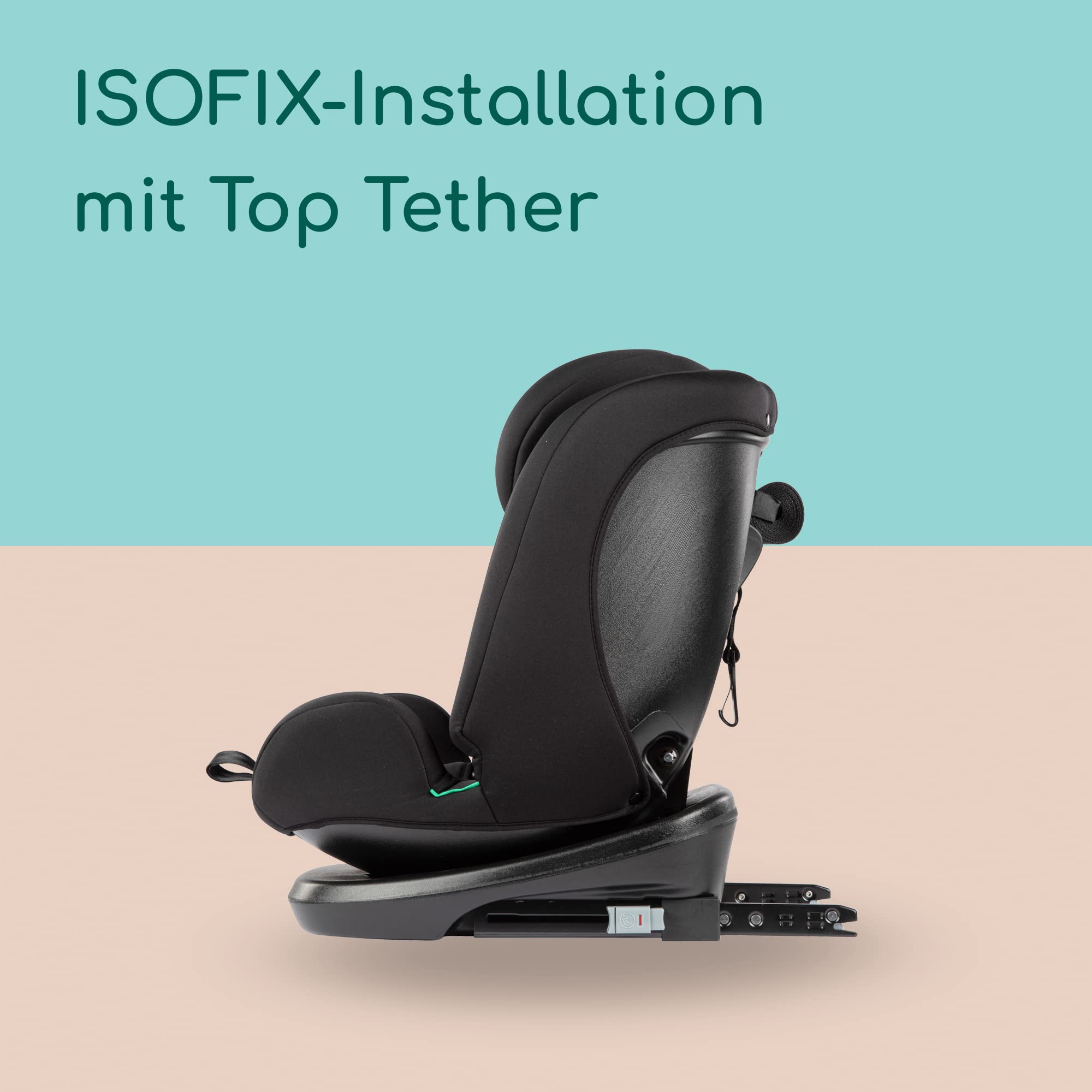 Bebeconfort EverFix i-Size Kindersitz, Vorwärtsgerichteter Kindersitz, ISOFIX-Kindersitz, von 15 Monaten bis zu 12 Jahren, 9-36 kg, 76-150 cm, Black Mist