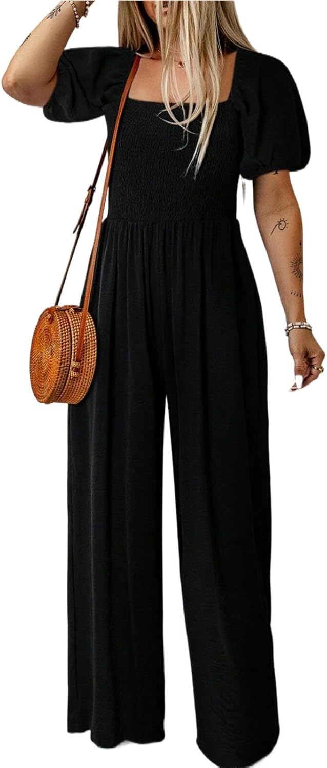 Womens summer jumpsuits casual one piece outfits with pockets