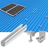 Befestigungs-Set für 2 x Solarmodul:6 x Alu-Profil je 200mm,4 x Endklemme 30mm,2 x Mittleklemme 30mm.