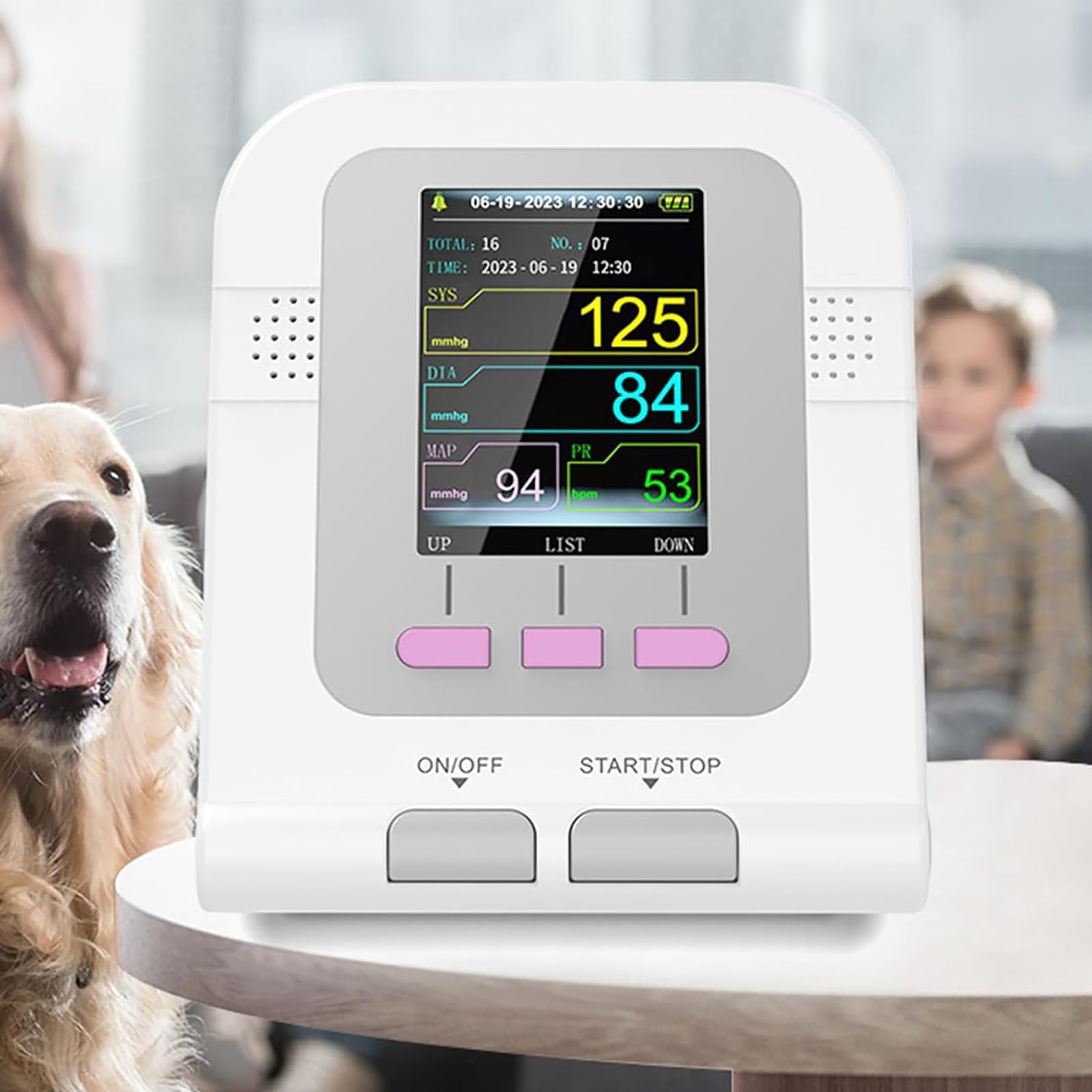 Misuratore Pressione Sanguigna Veterinario, Apparecchiatura Veterinaria Digitale, Sfigmomanometro Elettronico Con 3 Bracciali 3 Modalità, Display Digitale LCD, Per Gatti, Elefanti, Cura Degli Animali