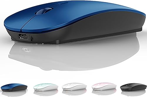 Miniatura 2 de Artusi Mouse Bluetooth para portátil, Mac, iPad, iMac, MacBook Pro, MacBook Air, PC, Chromebook, Windows, mouse inalámbrico recargable con receptor
