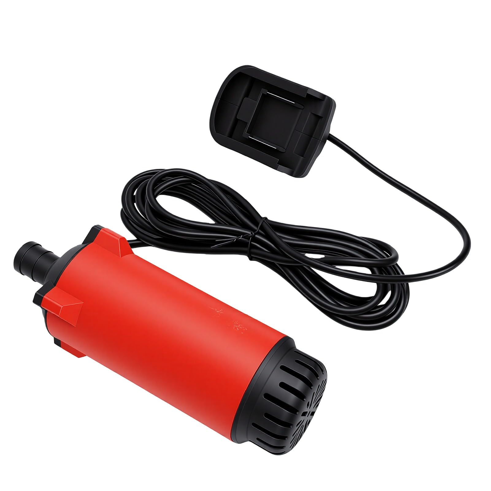 GOWENIC Sumpfpumpe 120 L/h, 5 M Hub, Tragbare Batteriebetriebene Wassertransferpumpe für Gartenbewässerung, Hochwasserschutz, Poolentwässerung mit Zwei 21-V-Batterien (EU-Stecker)