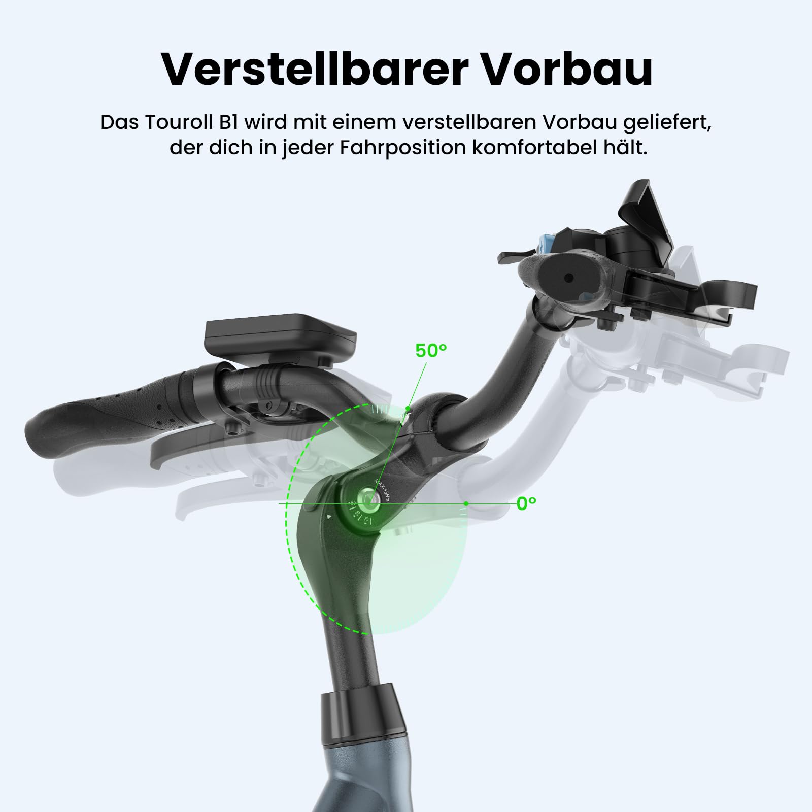 Touroll B1 26 Zoll City E-Bike mit 250W Motor und 36V 15.6Ah Akku Pedelec Cityräder Elektrofahrrad, Max Geschwindigkeit 25km/h Max Reichweite 90km, Erwachsene Herren Damen Ebike