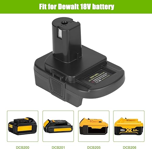 Miniatura 4 de JYJZPB Adaptador de batería DM18RL adecuado para batería Milwaukee de 18 V y para batería De-walt 20 V máx. Convertir a batería Ryobi de 18 V apto