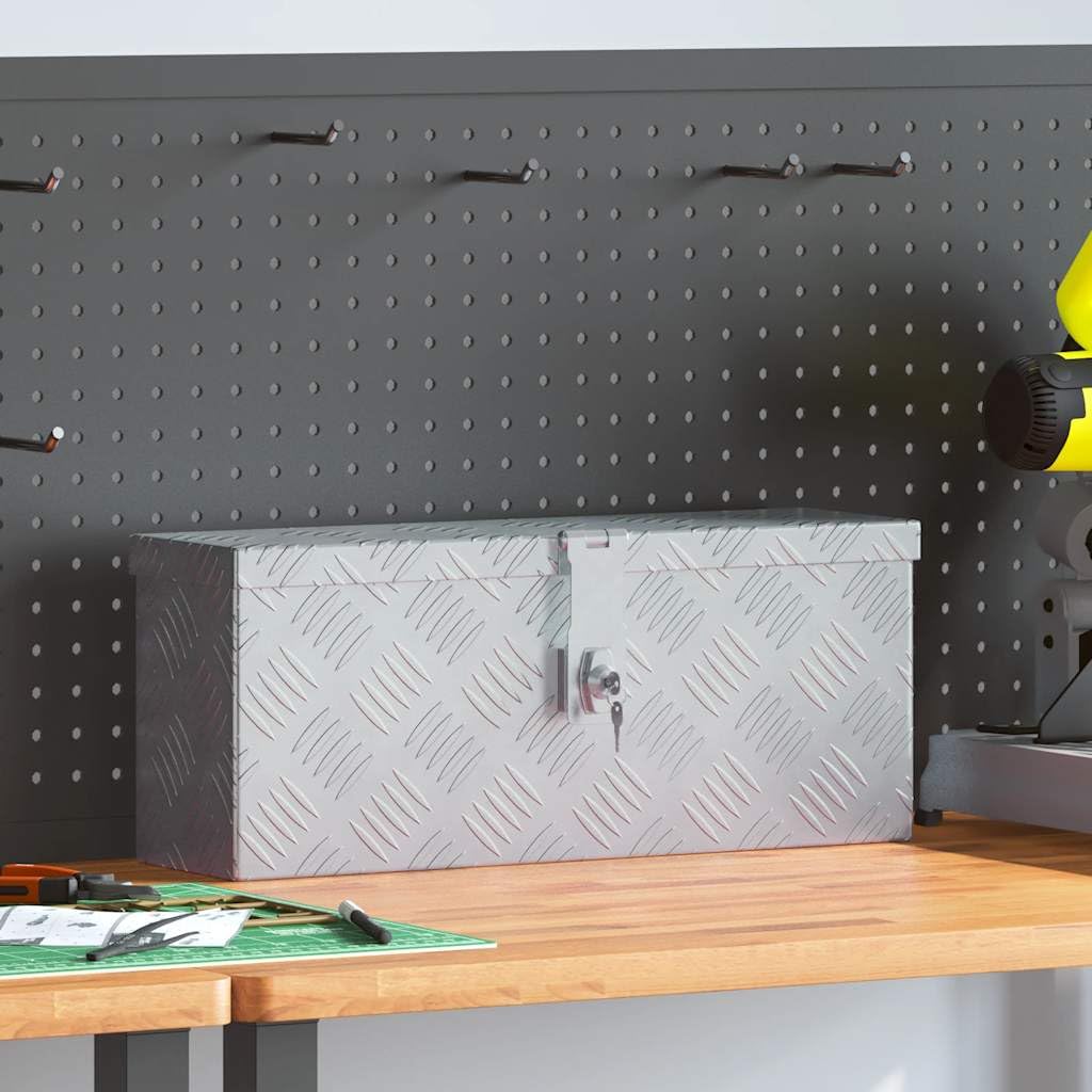 Genérico Caja de Aluminio 48,5x14x20 cm Plateada,Bricolaje,Accesorios de Bricolaje,Organización y Almacenamiento de Herramientas,Cajas de herramientas-142935