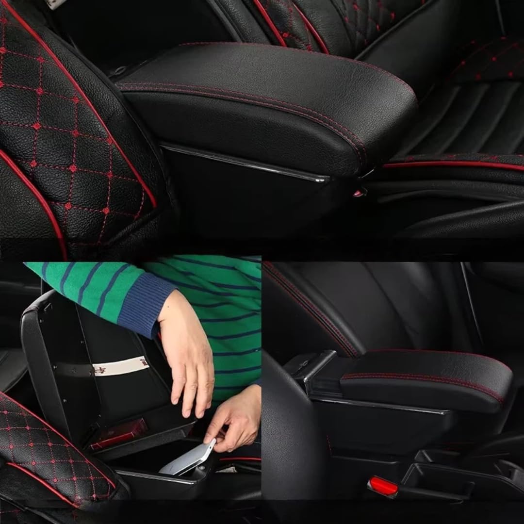 per la Corsa F 2019-2024, Upgrade Interno Auto, Consolle Centrale, bracciolo rialzato, Scatola Multifunzionale Accessori per Auto USB